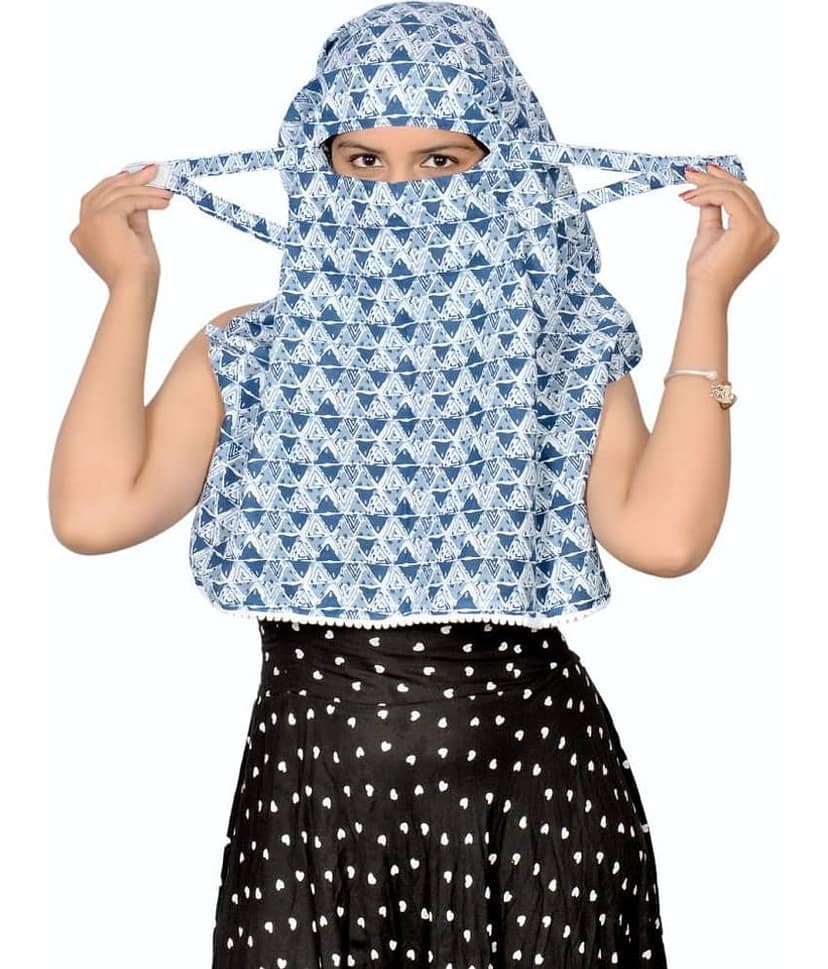 DEEPNYRA - LIVING STYLE - Blue Cotton Women's Scarf ( Pack of 1 )