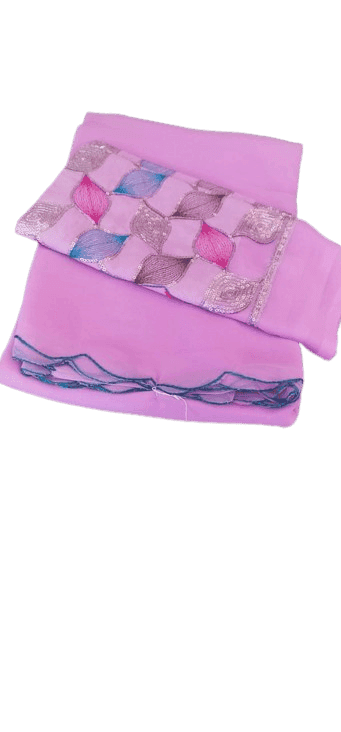 Georgette Chiffon Saree With Blouse Piece - Pink view 2