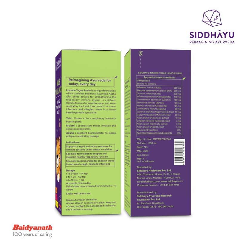 Baidyanath Siddhayu Immune Yogue Junior 200 Ml view 2