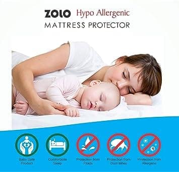 Zolo ST 60 X 78 G Soft Terry Water Proof Mattress Protector Grey Elastic Fitted Queen Size view 2