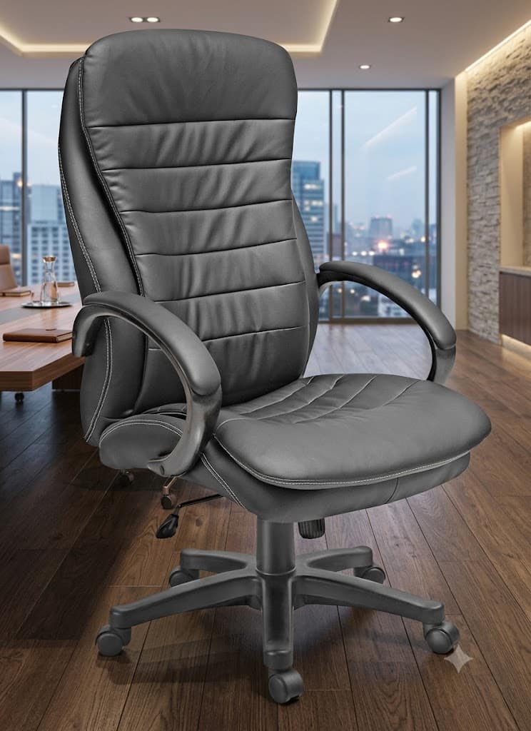 Kantva Premium High Back Executive Office Chair with Cushioned Seat and Swivel Wheels