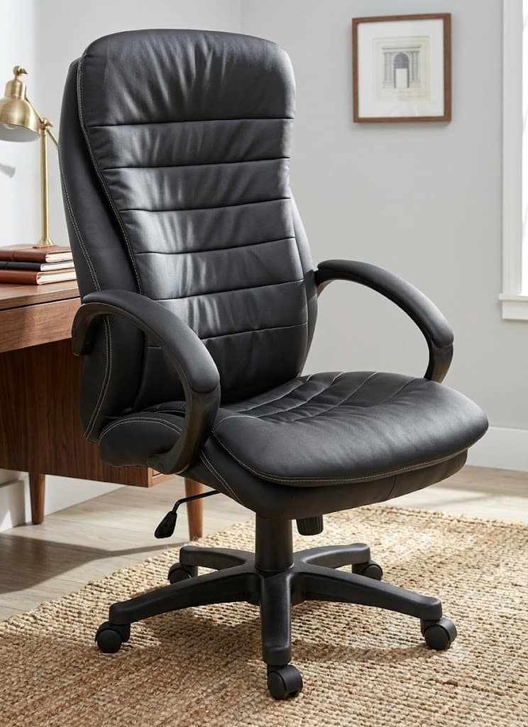 Kantva Premium High Back Executive Office Chair with Cushioned Seat and Swivel Wheels view 2