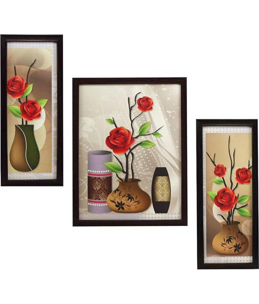 Indianara - Floral Painting With Frame