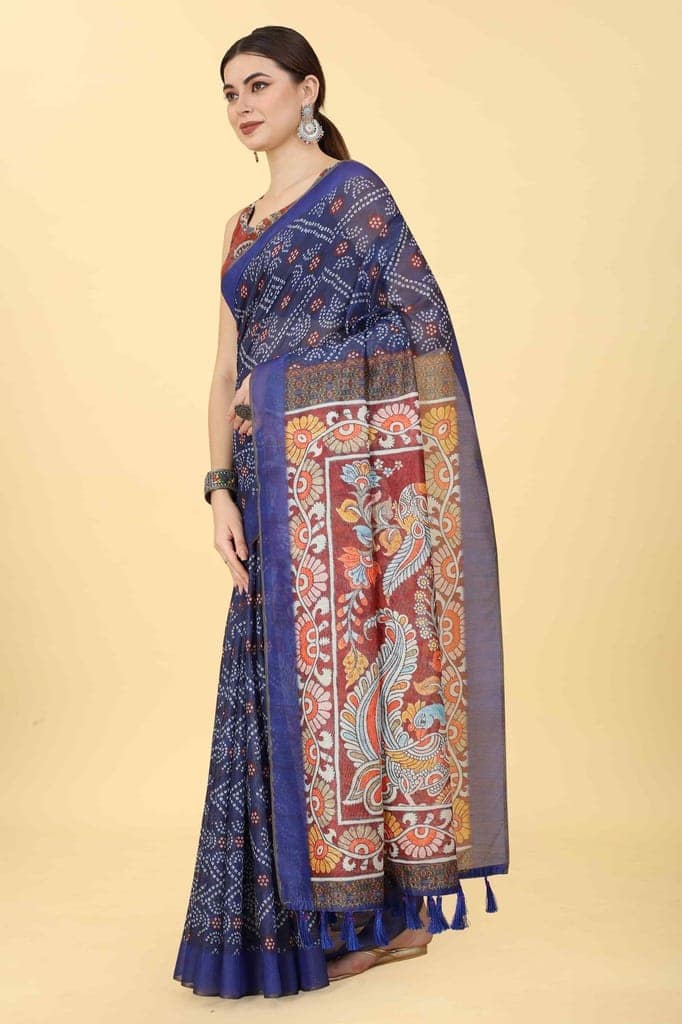Women's Kalamkari Digital Printed Saree view 2