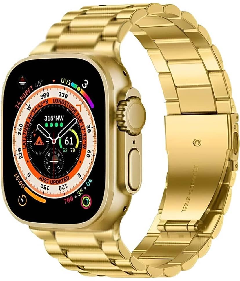 VEhop Ultra Watch with BT Calling, HD Display Gold Smart Watch view 2