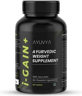 Ayuvya i-Gain+ Tablets New and improved formula - The Ultimate Weight Gainer. Improves digestion and muscle mass. Ayurvedic 90 No.s