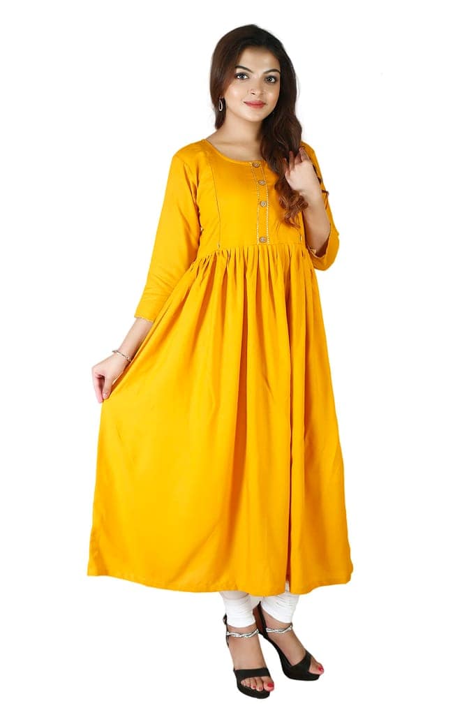 MAHIRA 'S COMFORT Maternity Gown: Stylish Rayon Feeding Kurti for Pregnancy and Breastfeeding view 2