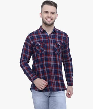 Kuons Avenue - Red 100% Cotton Slim Fit Men's Casual Shirt ( Pack of 1 )