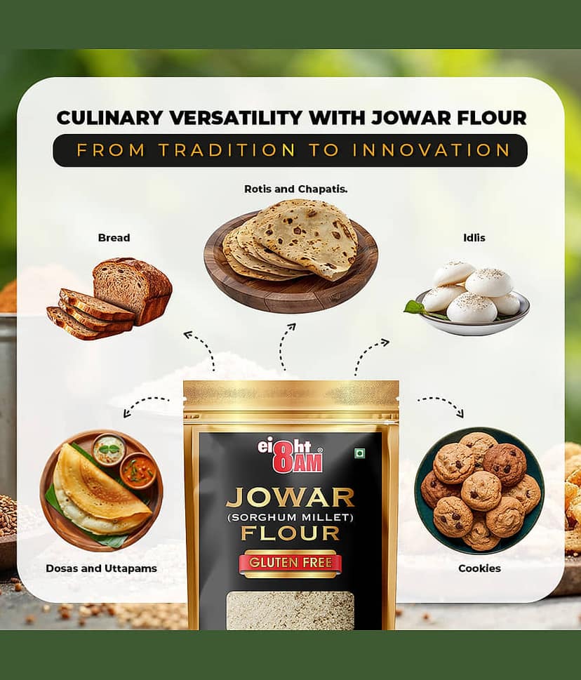 8AM Gluten Free Jowar Flour 980 gm view 6