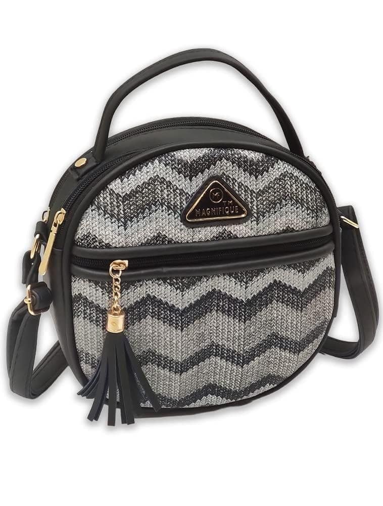 Magnifique Polyurethane ?Women's Hand/Sling/Side Bag/Purse? (Free Size_Black)
