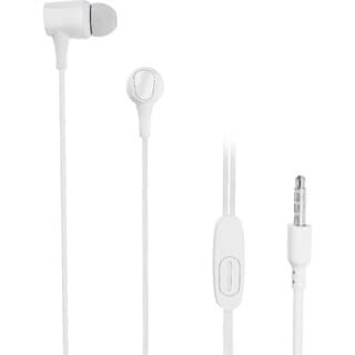 Digimate Jackbeat Wired Earphones with 3.5mm Jack, Tangle-Free Cable & In-Line Mic (DG-HF-1001, White)