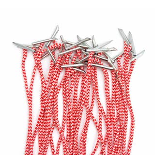 Paper Tags - 8 Inch Long (Pack of 150) - Treasury Indexing Thread - Red White Combination - Cotton Lace - Office File Tag Rope Stationery - Multipurpose Documents Binding