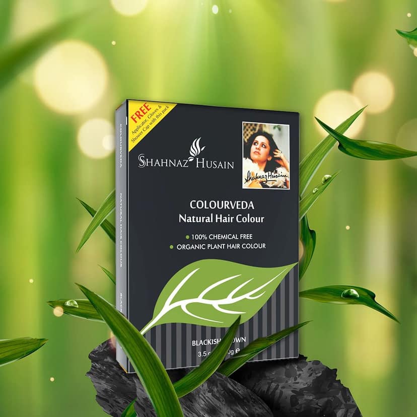 Shahnaz Husain's Vedic Solutions Colourveda Natural Hair Color, 100g - Blackish Brown (Pack of 3) view 2