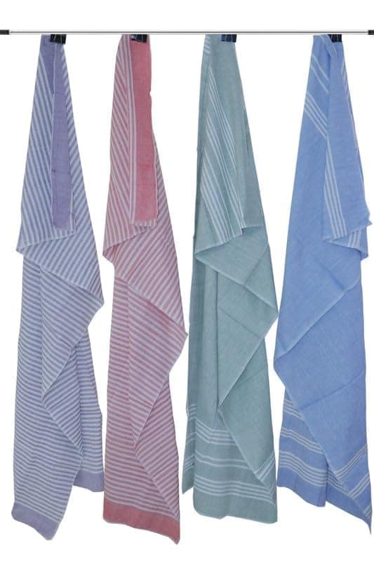 APCO Handloom (A Andhra Pradesh Govt Emporium)- Pure Handloom Chengai Cotton Towels | CTL0013 (Set of 4)