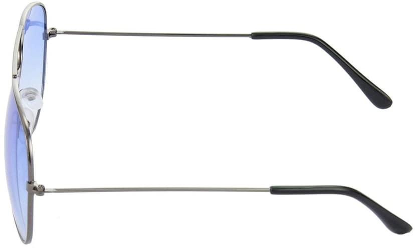 Hrinkar Unisex Wrap-around Sunglasses Golden & Grey Frame, Grey & Blue Lens (Medium) - Pack of 2 view 5