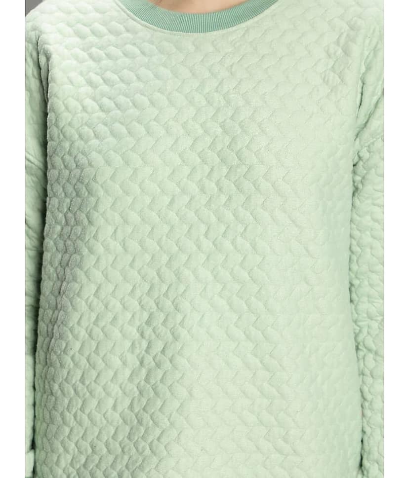 NUEVOSDAMAS Polyester Green Non Hooded Sweatshirt view 2