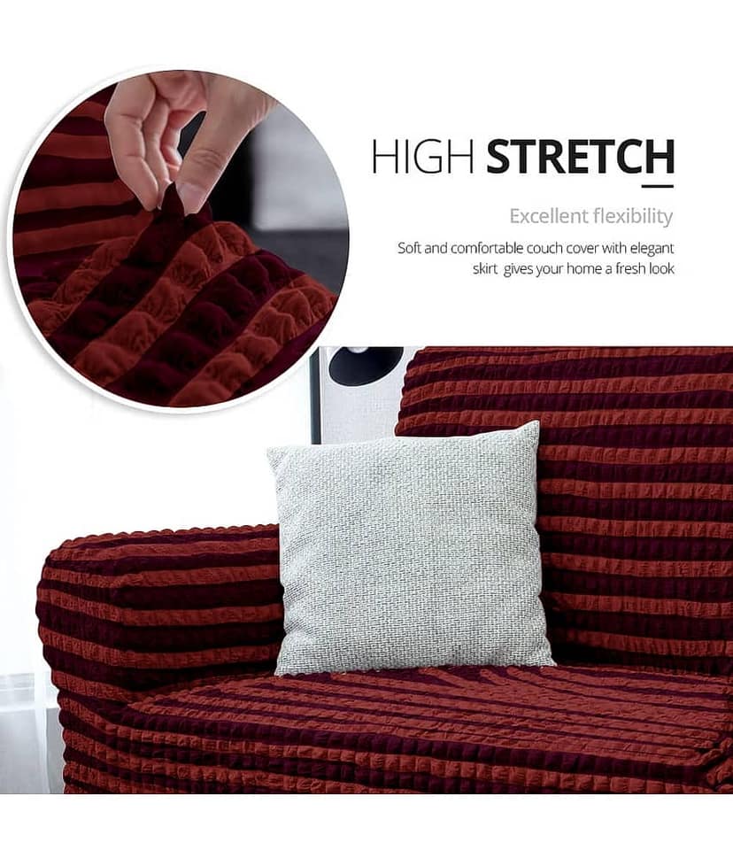 Cortina 2 Seater Polyester Sofa Cover ( Pack of 1 ) view 2