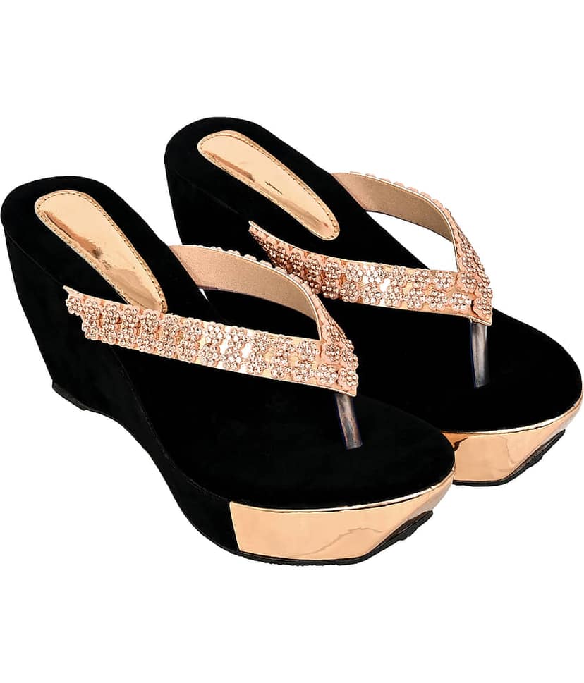 Altek Gold Women's Slip On Heels view 2