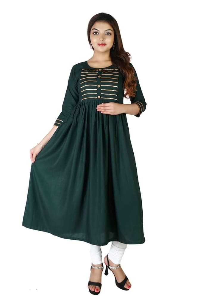 MAHIRA 'S COMFORT Maternity Gown: Stylish Rayon Feeding Kurti for Pregnancy and Breastfeeding view 2
