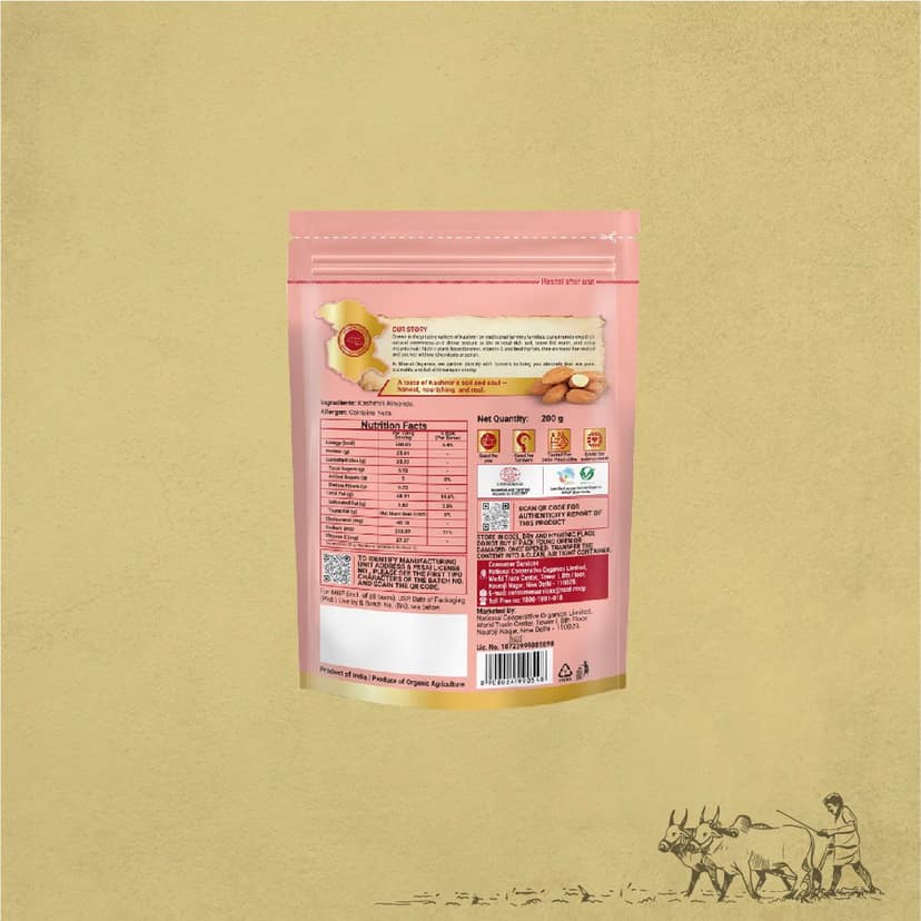Bharat Organics Kashmiri Almonds - 200g view 2