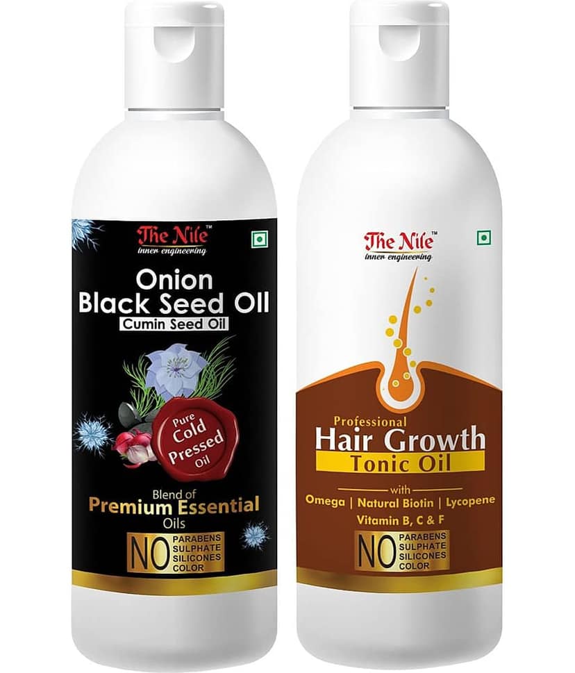 The Nile Black Seed 150 ML & Hair Tonic 200 ML Hair Oil 350 mL Pack of 2