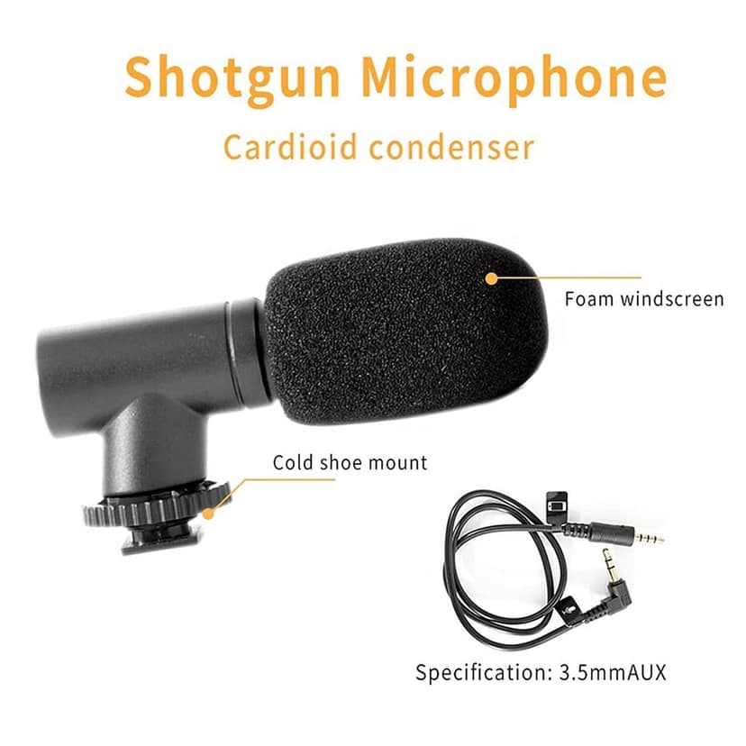 Vlogging Kit for Video Making with Mic Mini Tripod Stand, LED Light & Phone Holder Clip for Making Videos view 3