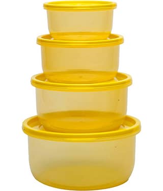 Generic Polyproplene Yellow Food Container ( Set of 4 )