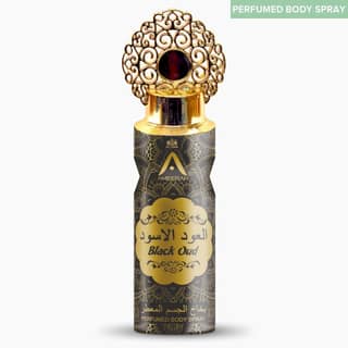 Ameerah Black Oud Long Lasting Perfumed Deodorant Spray - For Men & Women (200 ml)