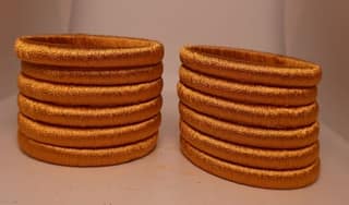 Golden Thread Bangles - Elegant & Stylish Wrist Accessories