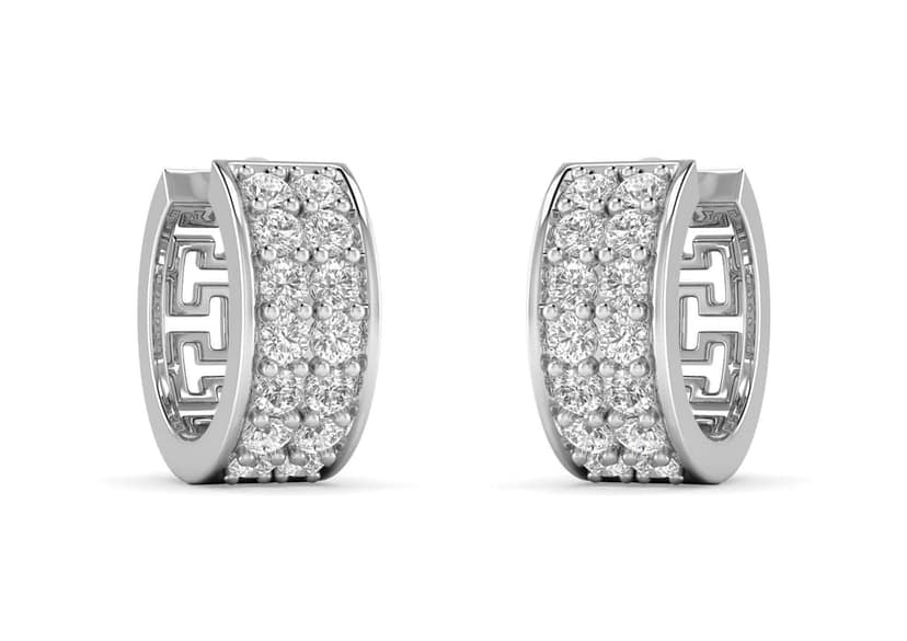 Two Line Boxed Hoop Earrings