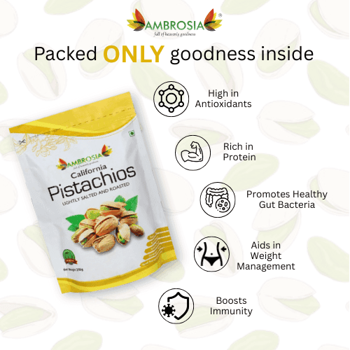 Ambrosia California Roasted & Salted Pistachios 250 g view 2