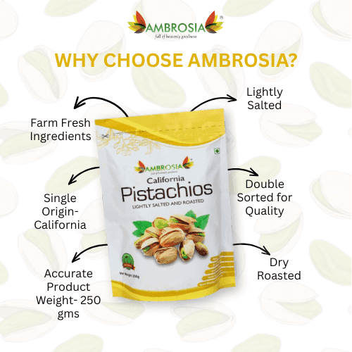 Ambrosia California Roasted & Salted Pistachios 250 g view 3