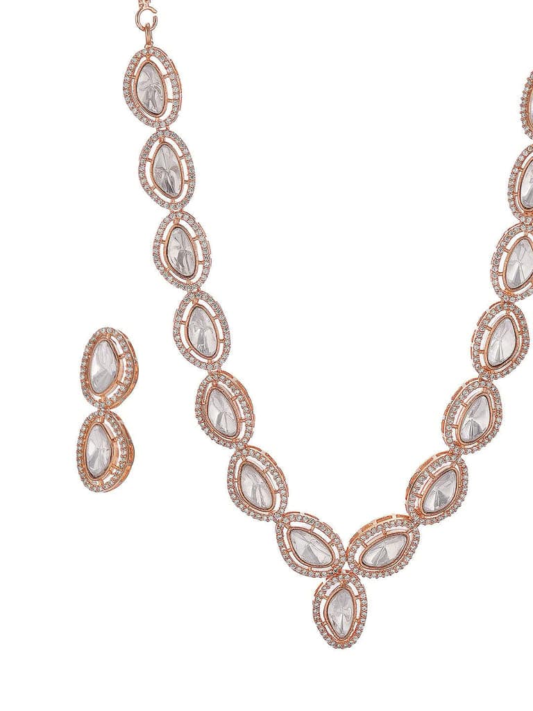 Gold Antique Kundan Jadau Uncut Polki Luxurious Statement Jewellery Set view 7