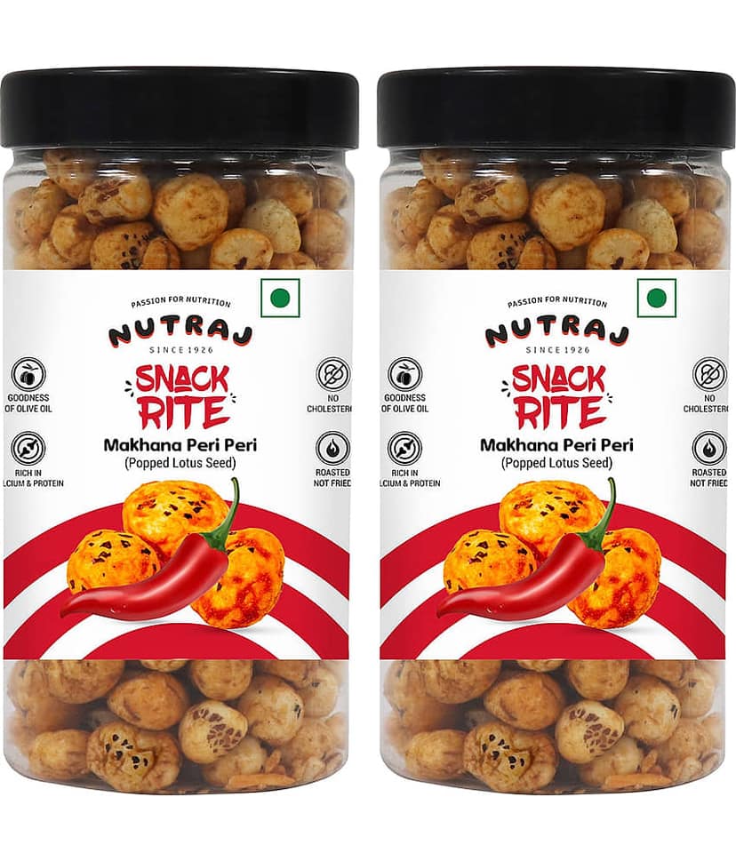 Nutraj Snackrite Roasted Makhana Peri Peri 70 g (Pack of 2), Roasted Foxnut)