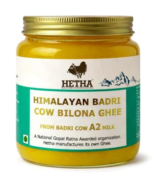 Himalayan Badri Cow A2 cultured Bilona Ghee / A2 Ghee (Size - 200 ml) by HETHA