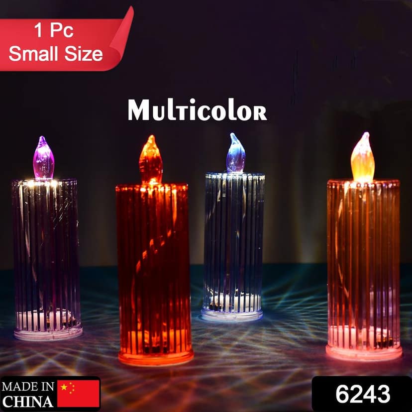 LED Crystal Candle – Glitter Swirling Multicolor Decor view 3
