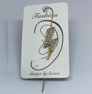 Gold tone Lightning Spiked Ear Cuff