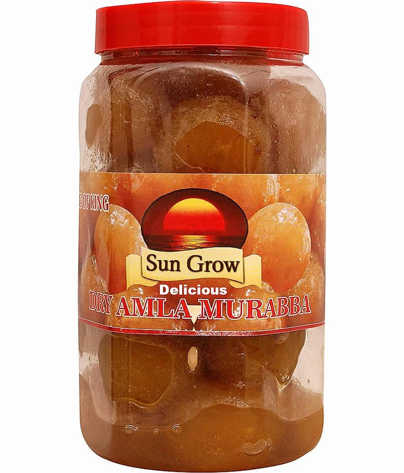 Sun Grow Home Made Delicious Dry Amla Murabba Ingredient: Organic Amla ,Clove, Elam,Crystals ,Fenugreek Pickle 1 kg