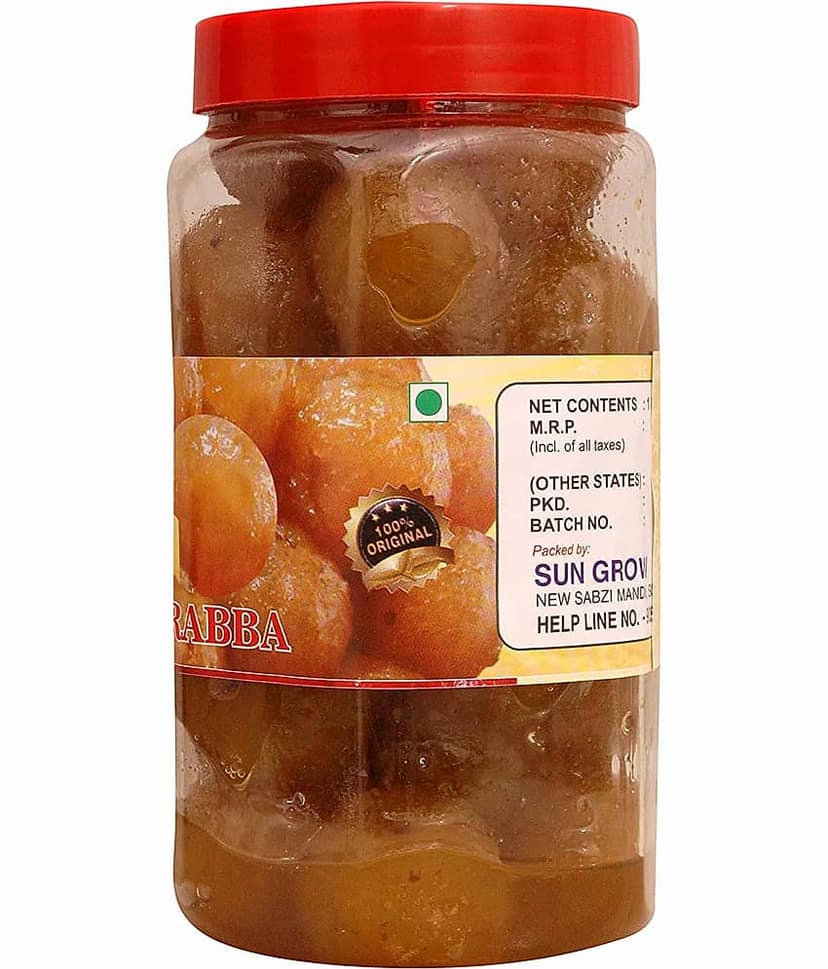 Sun Grow Home Made Delicious Dry Amla Murabba Ingredient: Organic Amla ,Clove, Elam,Crystals ,Fenugreek Pickle 1 kg view 2