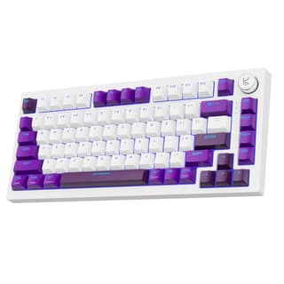 Kreo Swarm 75% Wireless Mechanical Keyboard with Pass-Through Keycaps, Advanced Web Software, Pre-lubed Switches, 5-pin Hot Swap PCB, 5 Layers Sound Absorption and Software Support Kreo Swarm 75% Wireless Mechanical Keyboard with Pass-Through Keycaps, Ad