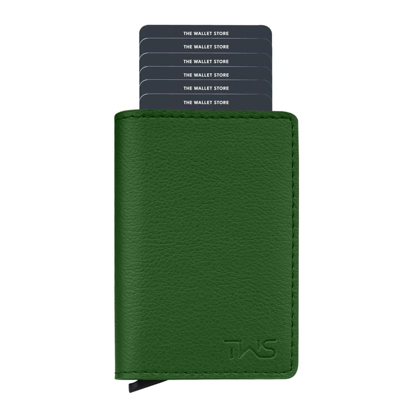 The Wallet Store Vivid Vault RFID Protected Metal Cardholder - Green