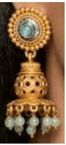 Generic Women's Pack Of 2 Zinc Alloy Gold Plated Jhumka Earrings (Multicolor)