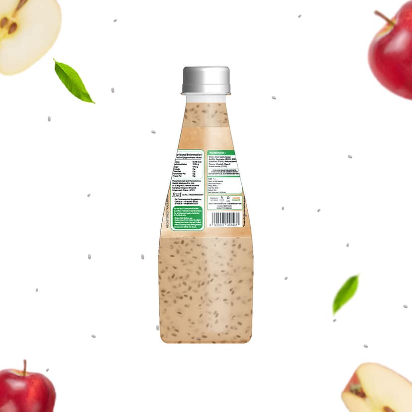Habhit Basil Seeds Apple Juices, 300 ml - Pack of 6 view 2