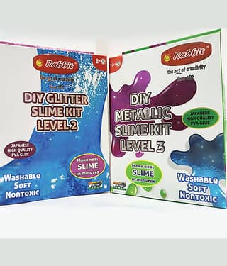 RABBIT'S DIY Metallic Slime Kit Level 3|DIY Slime Set|DIY Set||Make Slime on your own at home in minutes| Play Slime for Kids Boys Girls|Science Kits for Kids|DIY Kits for kids|Slime for Kids|For age 10+|