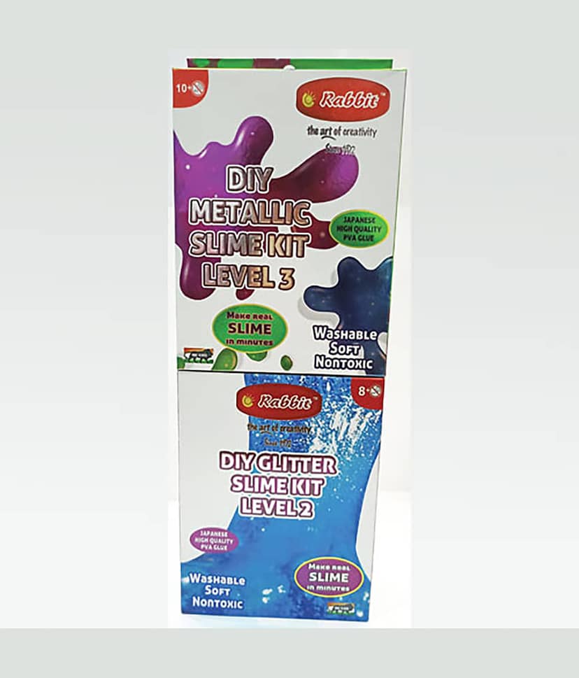 RABBIT'S DIY Metallic Slime Kit Level 3|DIY Slime Set|DIY Set||Make Slime on your own at home in minutes| Play Slime for Kids Boys Girls|Science Kits for Kids|DIY Kits for kids|Slime for Kids|For age 10+| view 2