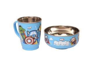 UNMEE Stainless Steel Cartoon Printed Coffee Mug & Blow Set Ideal for Home, Kitchen, Tea, Milk, Coffee, Gifting, Festival, Occasion