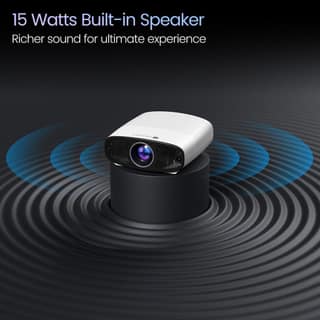 Portronics Beem 530 Smart LED Projector,1080p Full HD,7600 Lumens,Bluetooth & Wi-Fi, Auto Keystone,15W Speaker,Android Based Interface, Wireless Screen Mirroring(White)