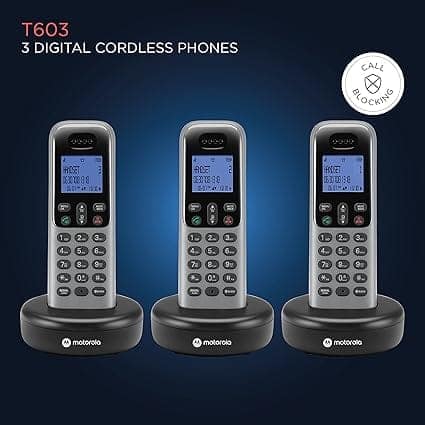 Motorola Voice T603 Digital Cordless Telephone 3 Handsets view 5