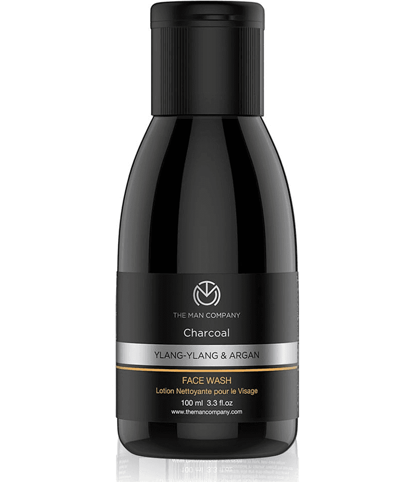 The Man Company Activated Charcoal Face Wash for Men | Ylang Ylang & Argan Essential Oils | Acne Oil Control | 100ml