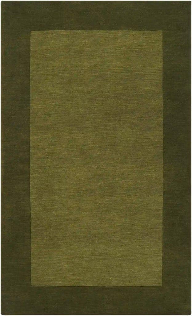 Hand Loomed Mystique Dark Green Wool Rug view 2